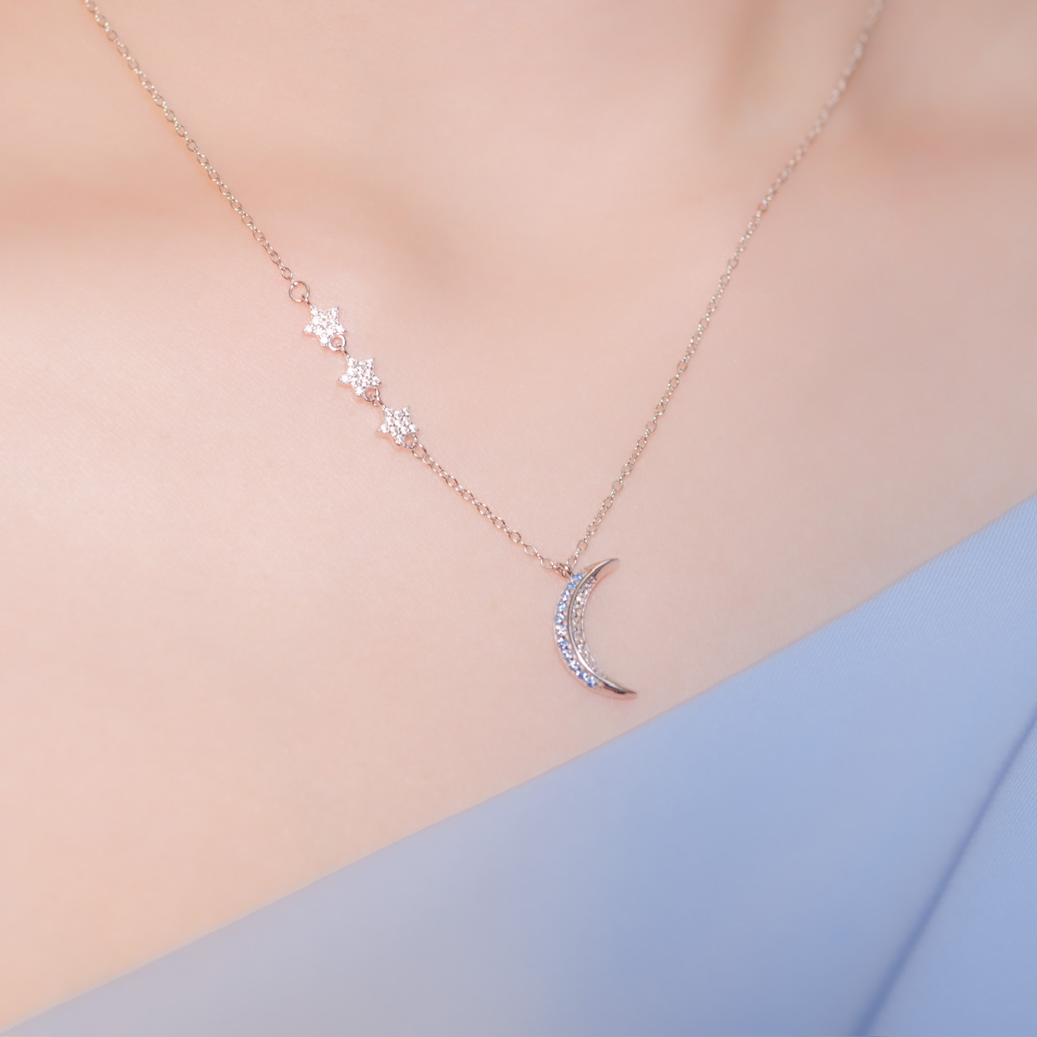 | 925 Silver・White Gold・Rose Gold | Good Night Message Necklace（Silver / Rose Gold) | NE0702 |