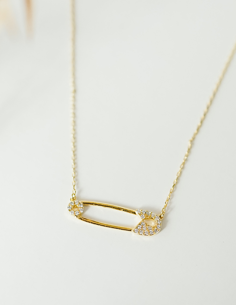 925 純銀施華洛世奇水鑽別針項鍊