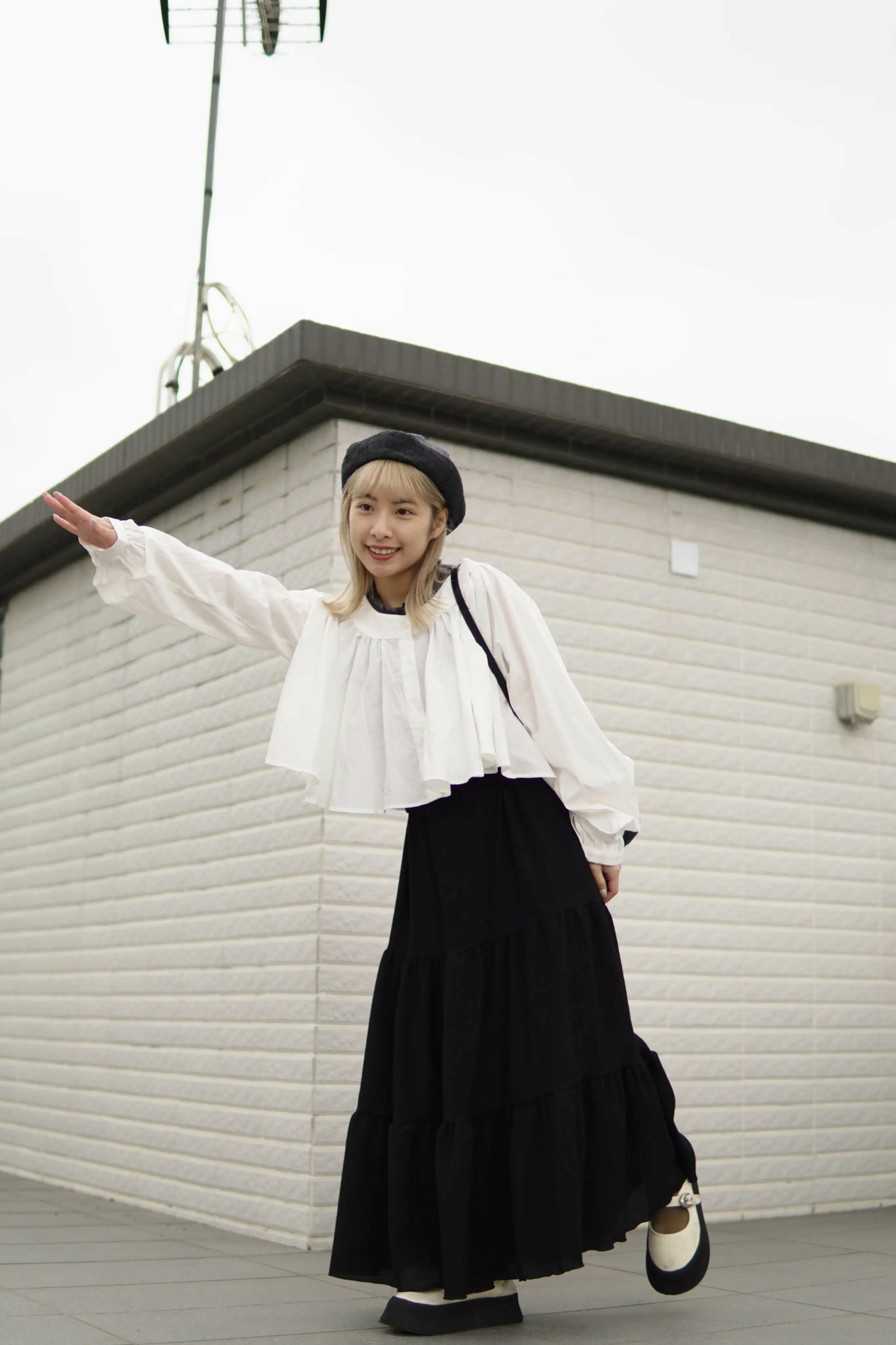 [ 三色入 ] 飄飄仙氣蛋糕下身裙 ( Black )