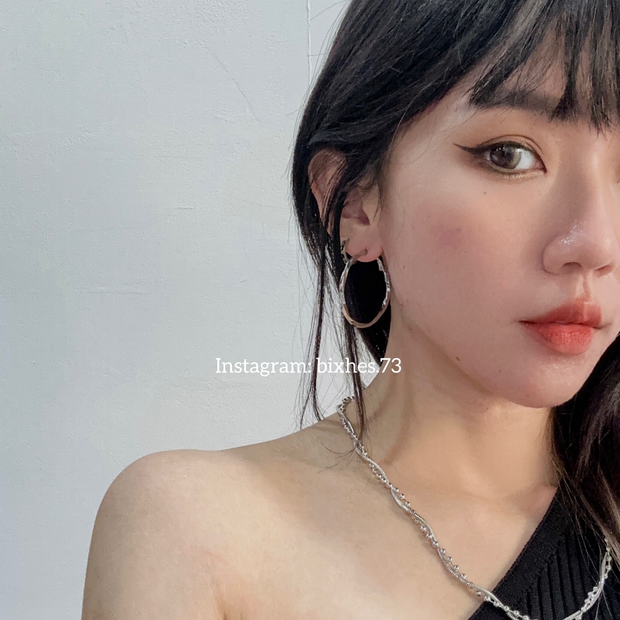 簡約細麻花耳圈耳環(K00012)