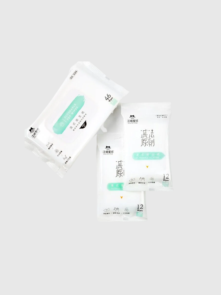 【汪喵星球】濕式衛生紙 隨身包 12抽｜可沖馬桶