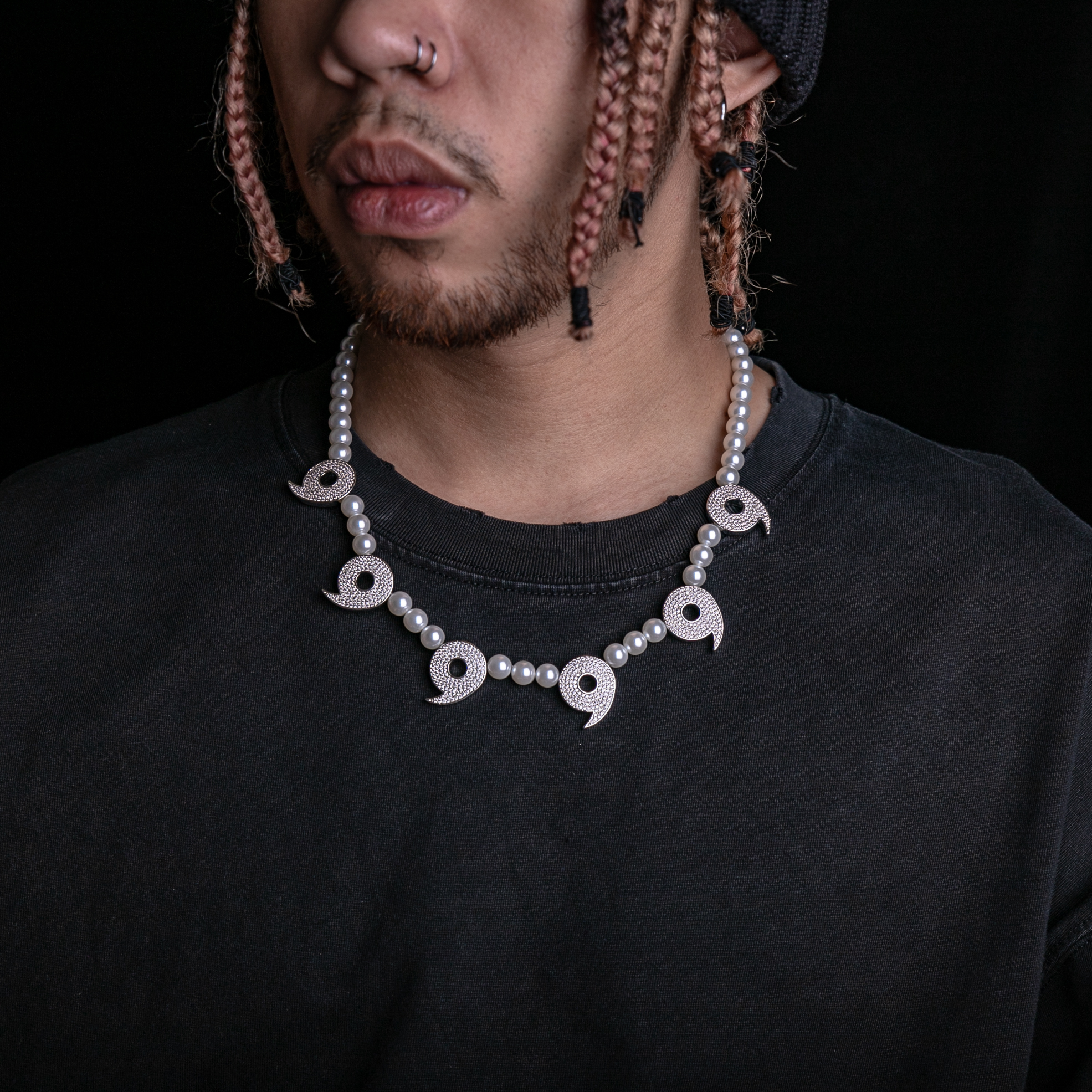 滿鑲六道象徵珍珠項鍊