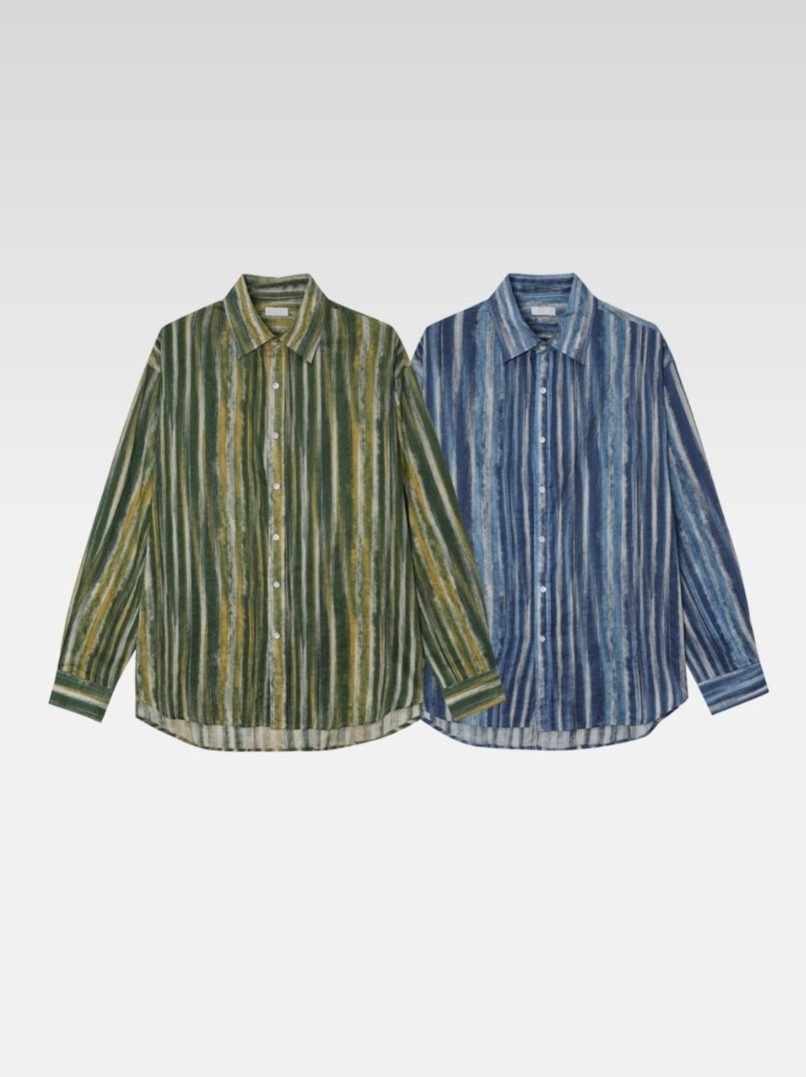 地平線條紋襯衫