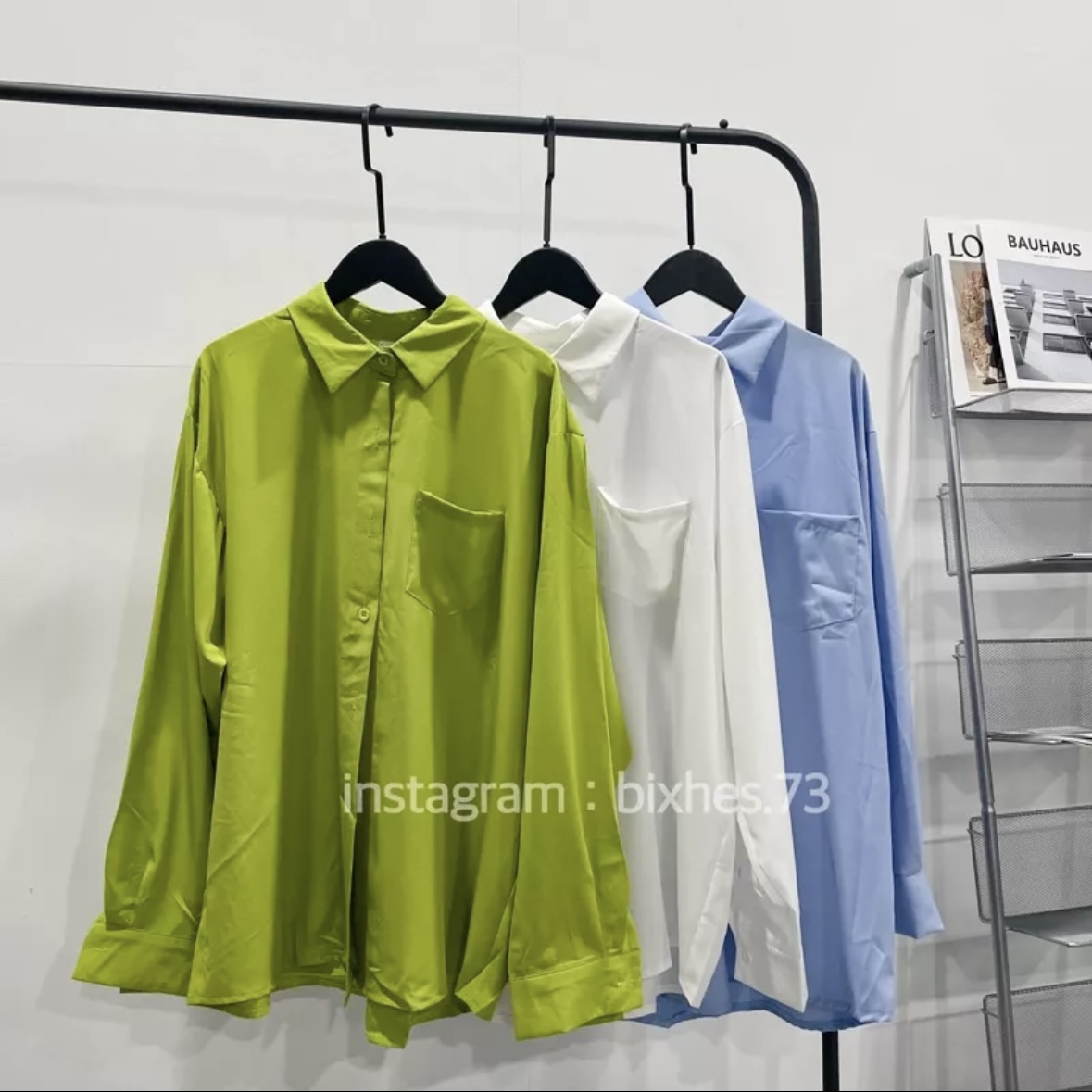 簡約素面男友風襯衫(G00019)