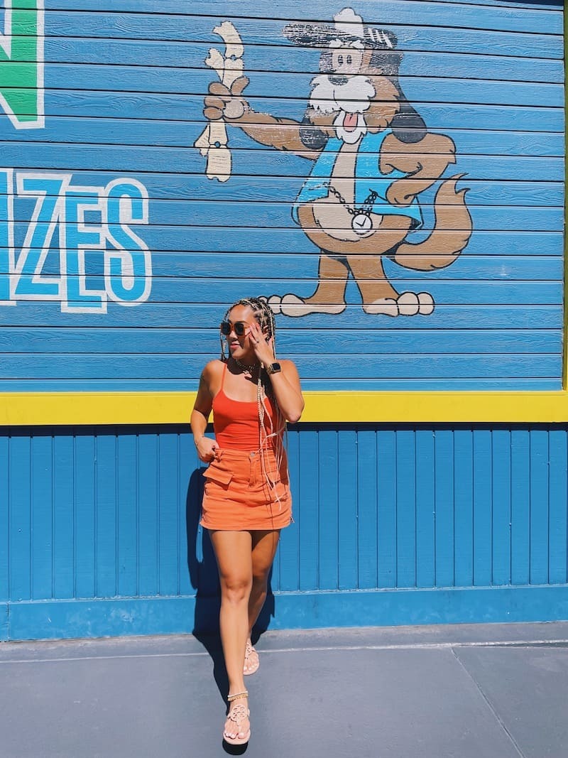 彈力辣橘工裝裙