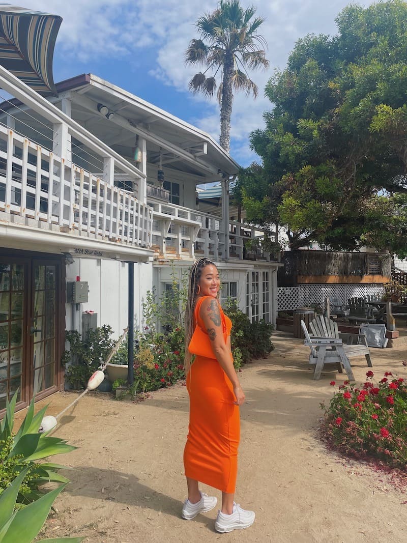 烈橘歐美長裙套裝