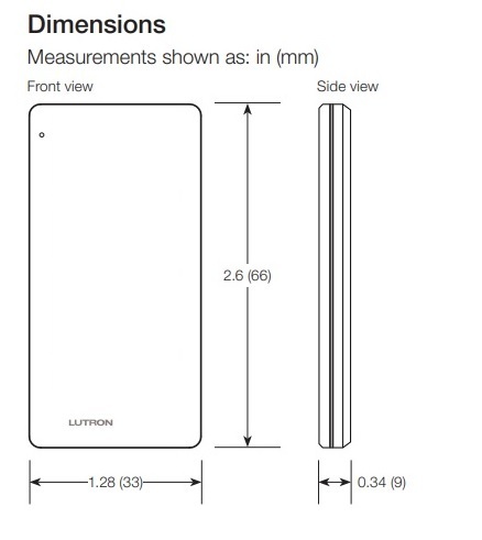 路創 PICO 無線控制器 PQ2-3B-TAW-L01（燈光用）