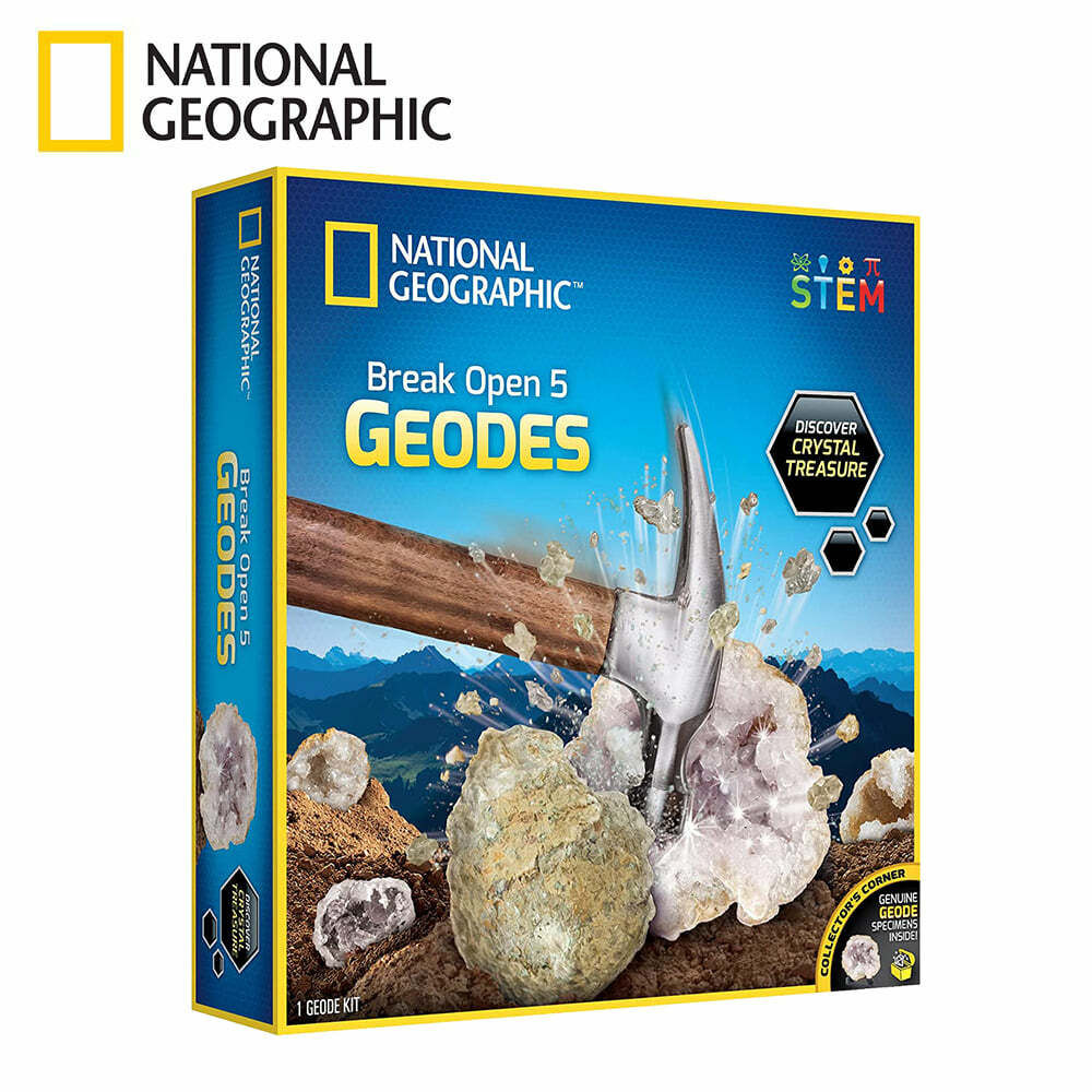 National Geographic 發現水晶寶藏 敲開原石發現水晶5入