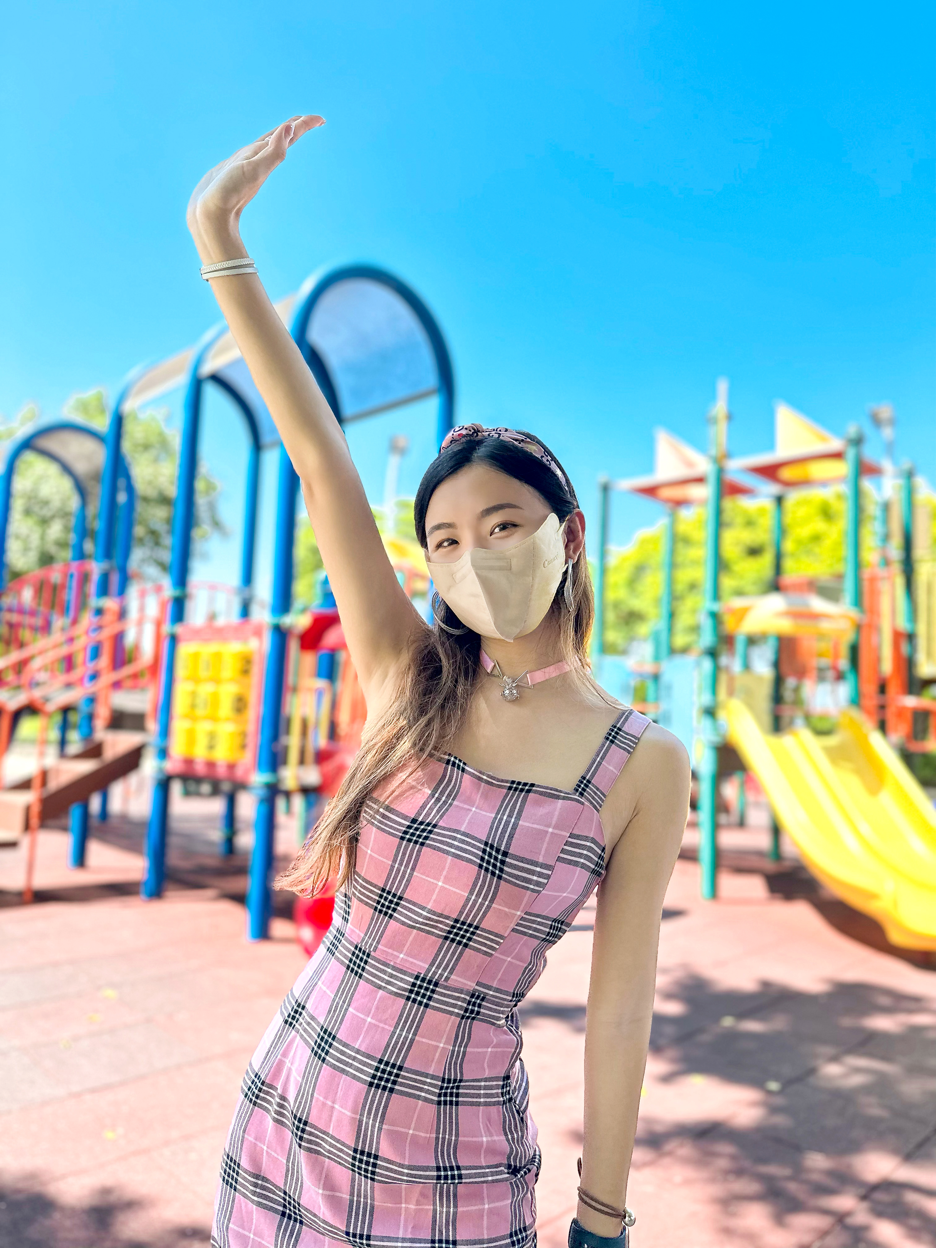 Canuxi Sunny 2色 3D摺疉防曬成人口罩 ASTM Level 3 (獨立包裝) - 玫瑰粉及杏仁色