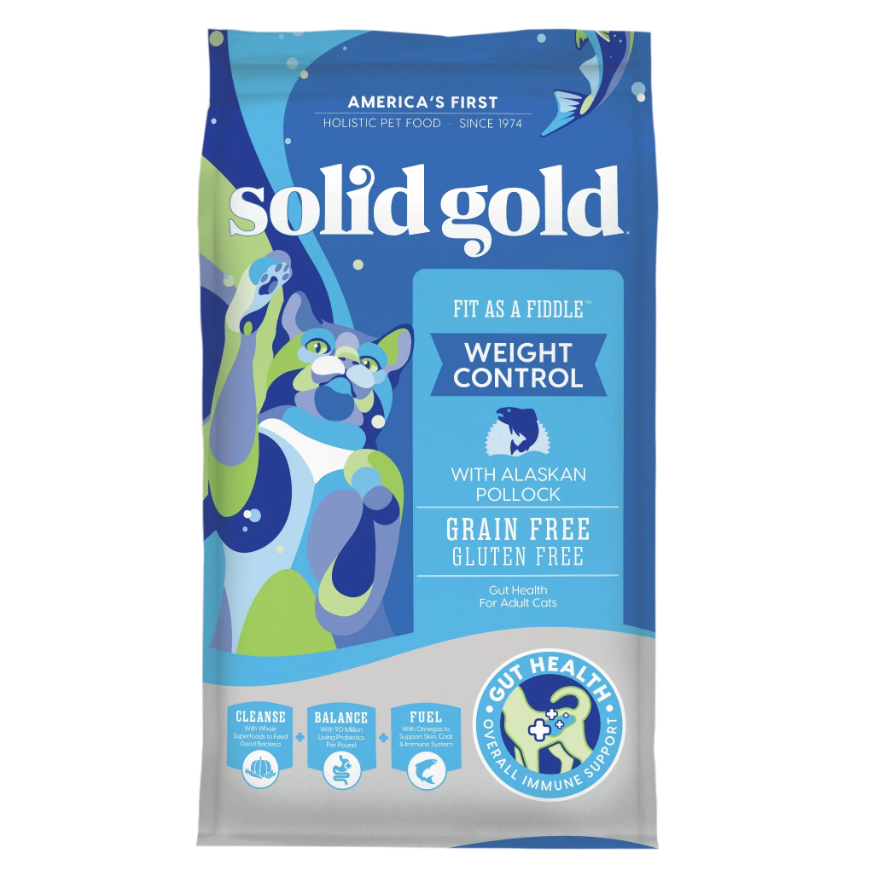 Solid Gold Fit as a Fiddle™ Dry Cat Food - Alaskan Pollock．3lb/6lb/12lb