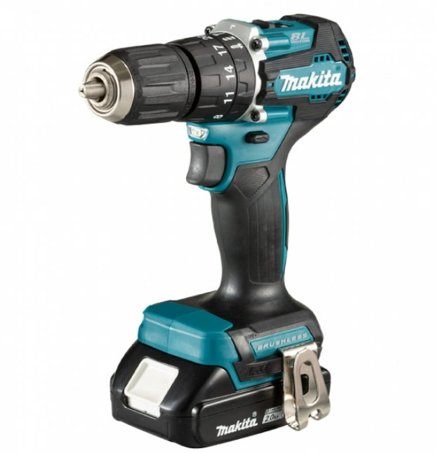 "MAKITA"牧田牌 充電式衝擊電鑽 (無碳刷馬達) (鋰18V) (2.0Ah薄電池)