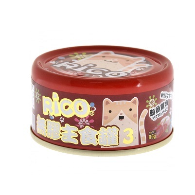 RICO無膠貓用主食罐3號-鮪魚雞肉85g【原箱24罐】
