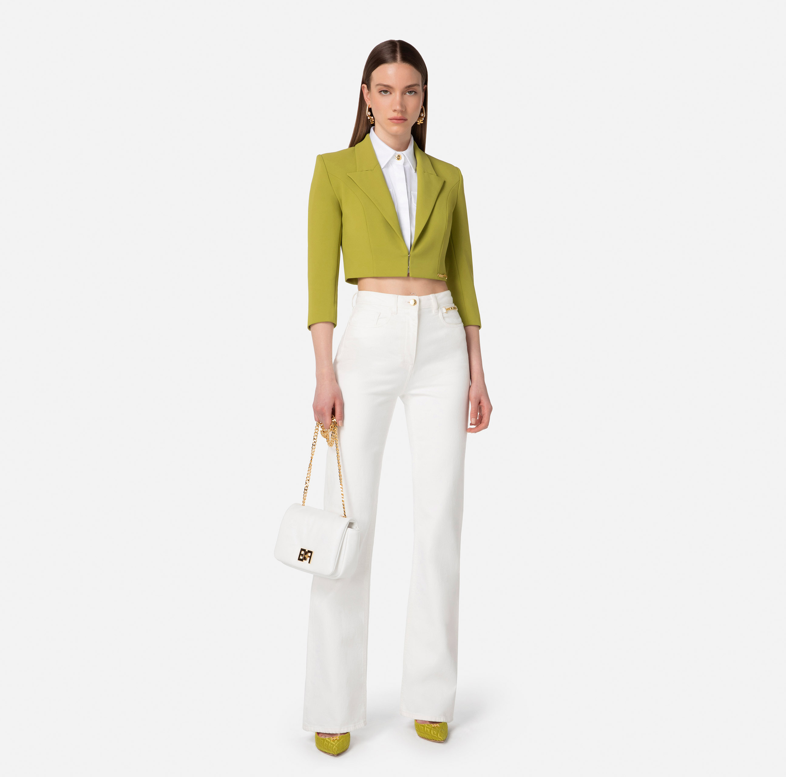 短版西裝外套(抹茶綠)