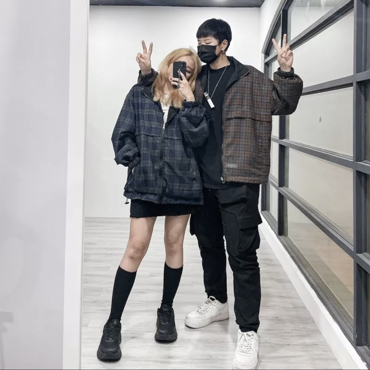 復古oversize雙面穿夾克外套(F00020)