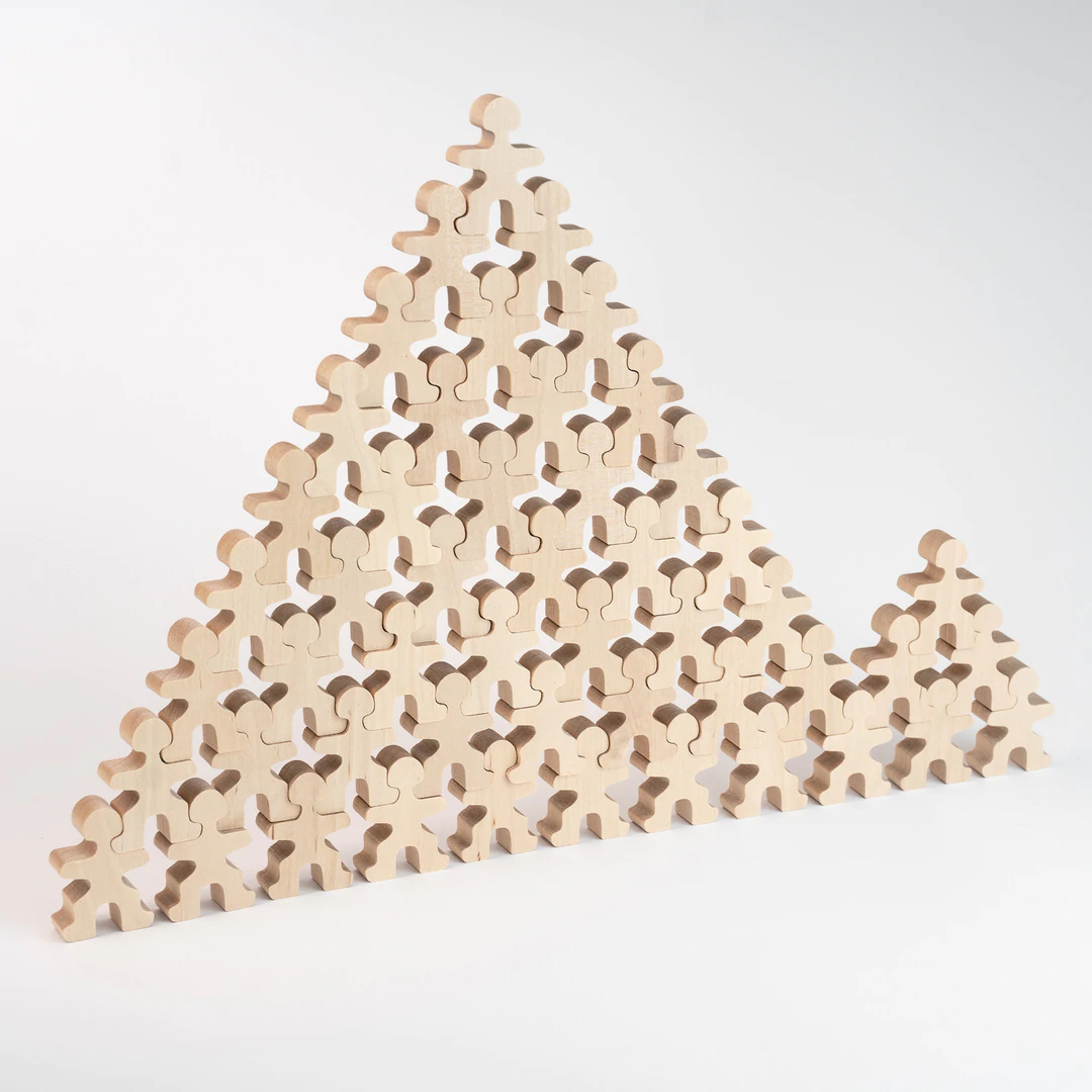 flockmen 木製大力士迷你人物疊疊樂(50pcs)