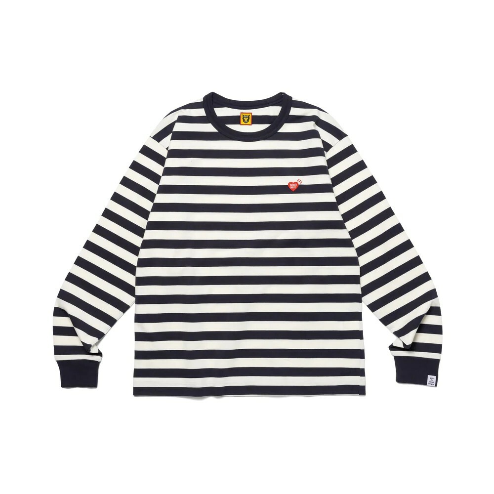 日本製HUMAN MADE STRIPED L/S T-SHIRT 條紋薄長Tee