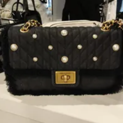 [S] KARL LAGERFELD LH2HG283 AGYNESS SHOULDER BAG,BLACK DENIM, , 194775371318 (SKL701)