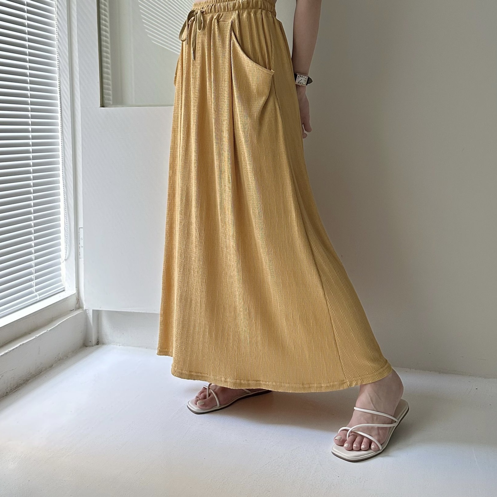 【BONNIE】坑紋兩袋半裙