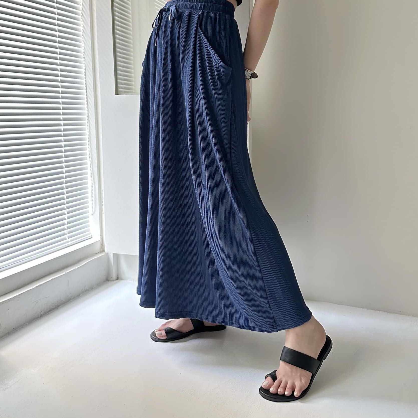 【BONNIE】坑紋兩袋半裙