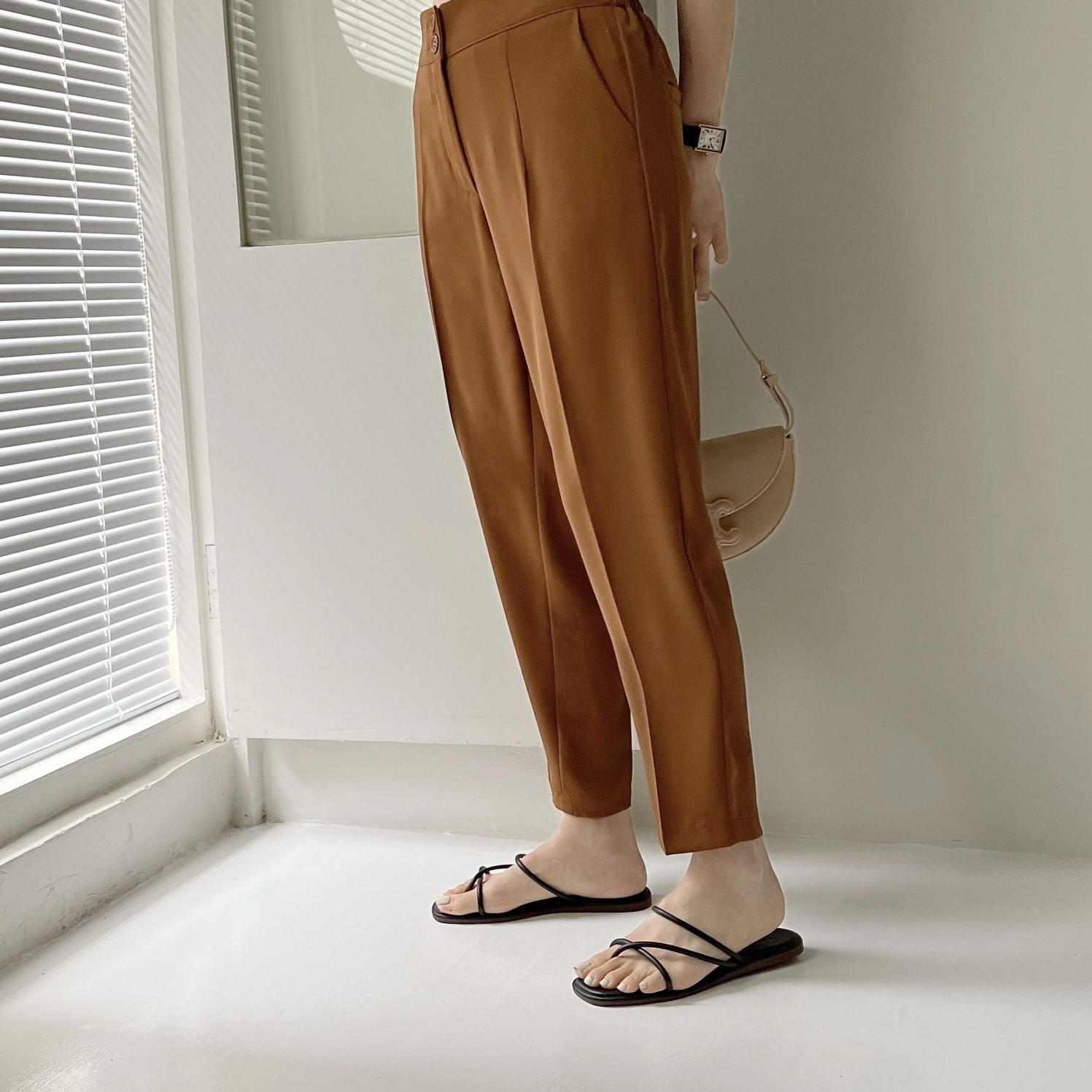 【BONNIE】後橡筋腰西褲