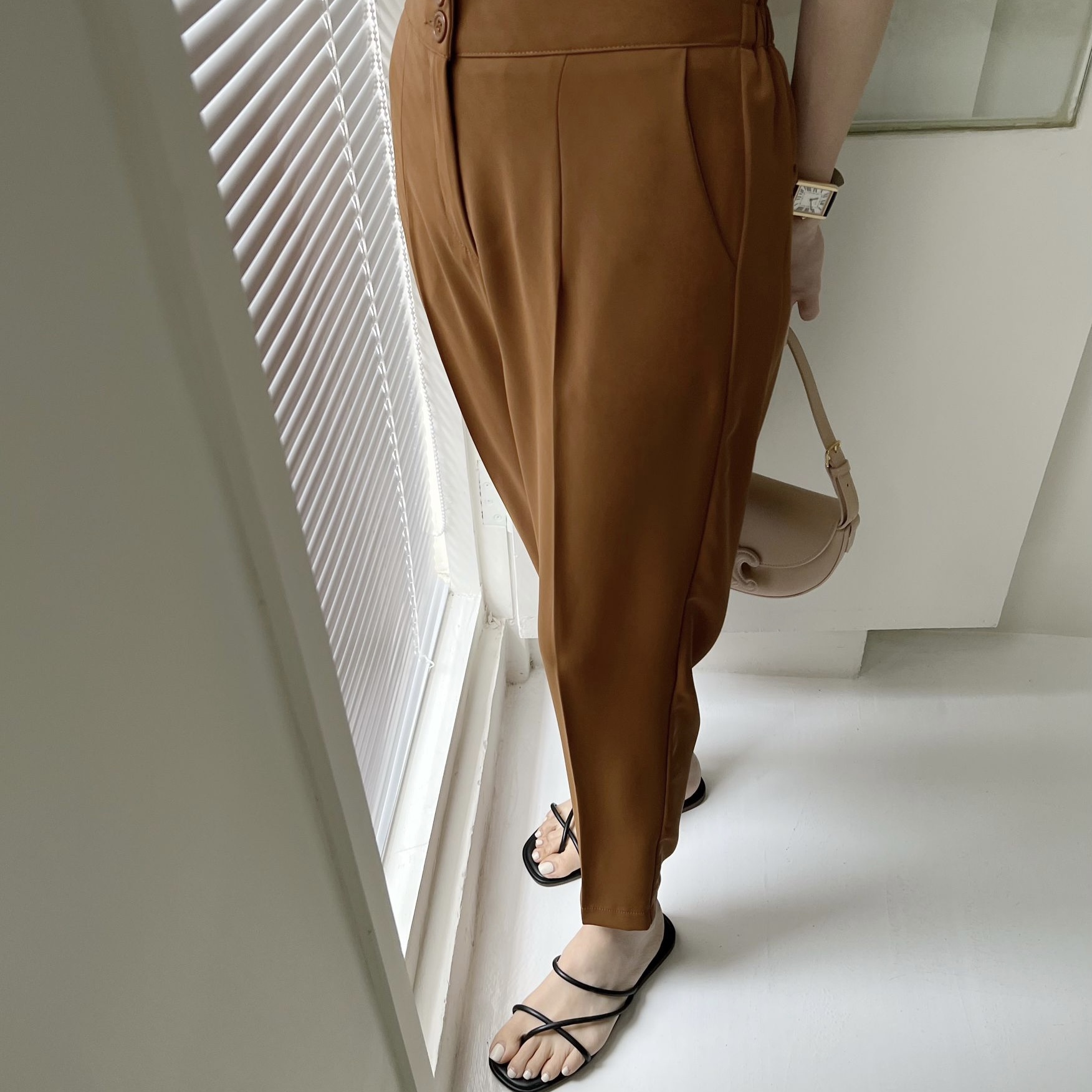 【BONNIE】後橡筋腰西褲