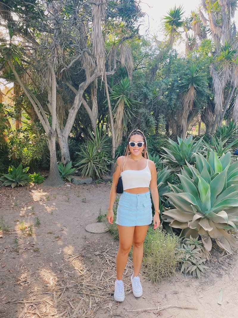 BABY BLUE彈力工裝裙