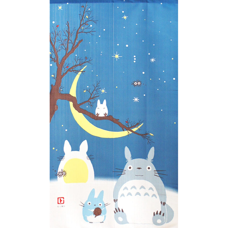 吉卜力龍貓門簾 85 x 150 cm 冬空新月 #CM23D-10406