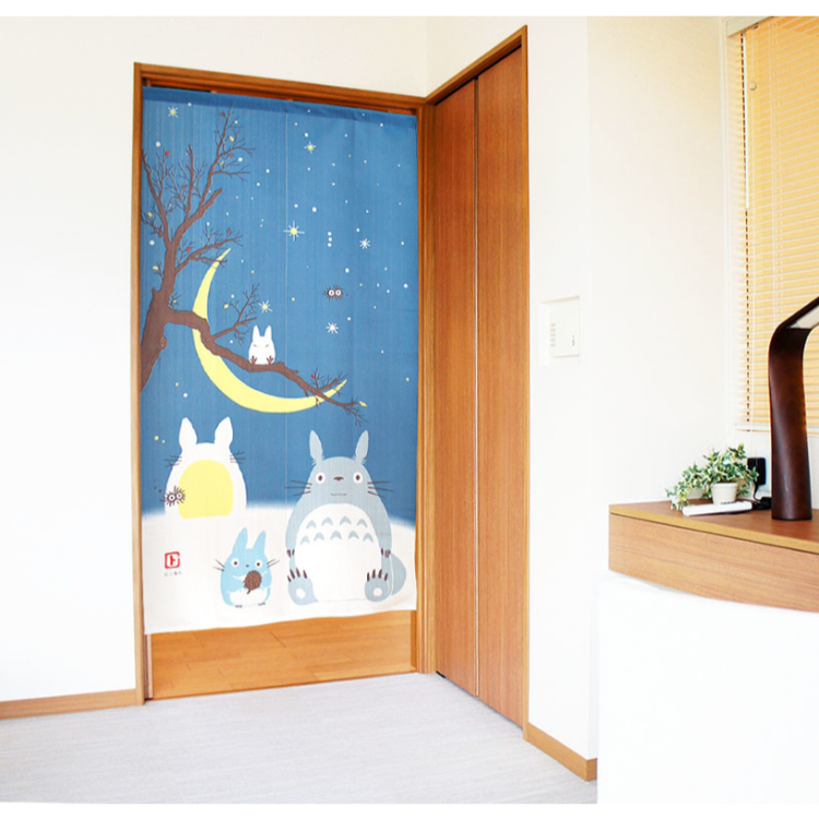 吉卜力龍貓門簾 85 x 150 cm 冬空新月 #CM23D-10406