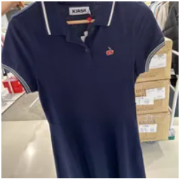 [S] MODERNWORKS KIRSH SMALL CHERRY FLARED PIQUE DRESS,NAVY, , KKRMCOP510 (SMW119)