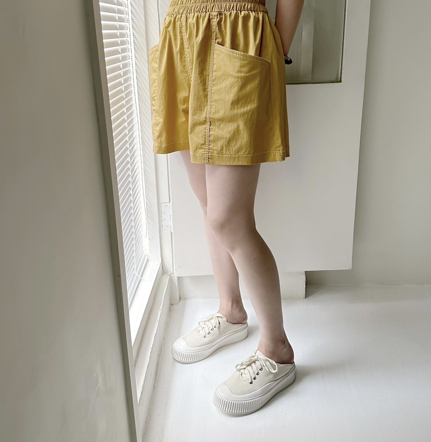 【BONNIE】全橡筋腰車綫短褲