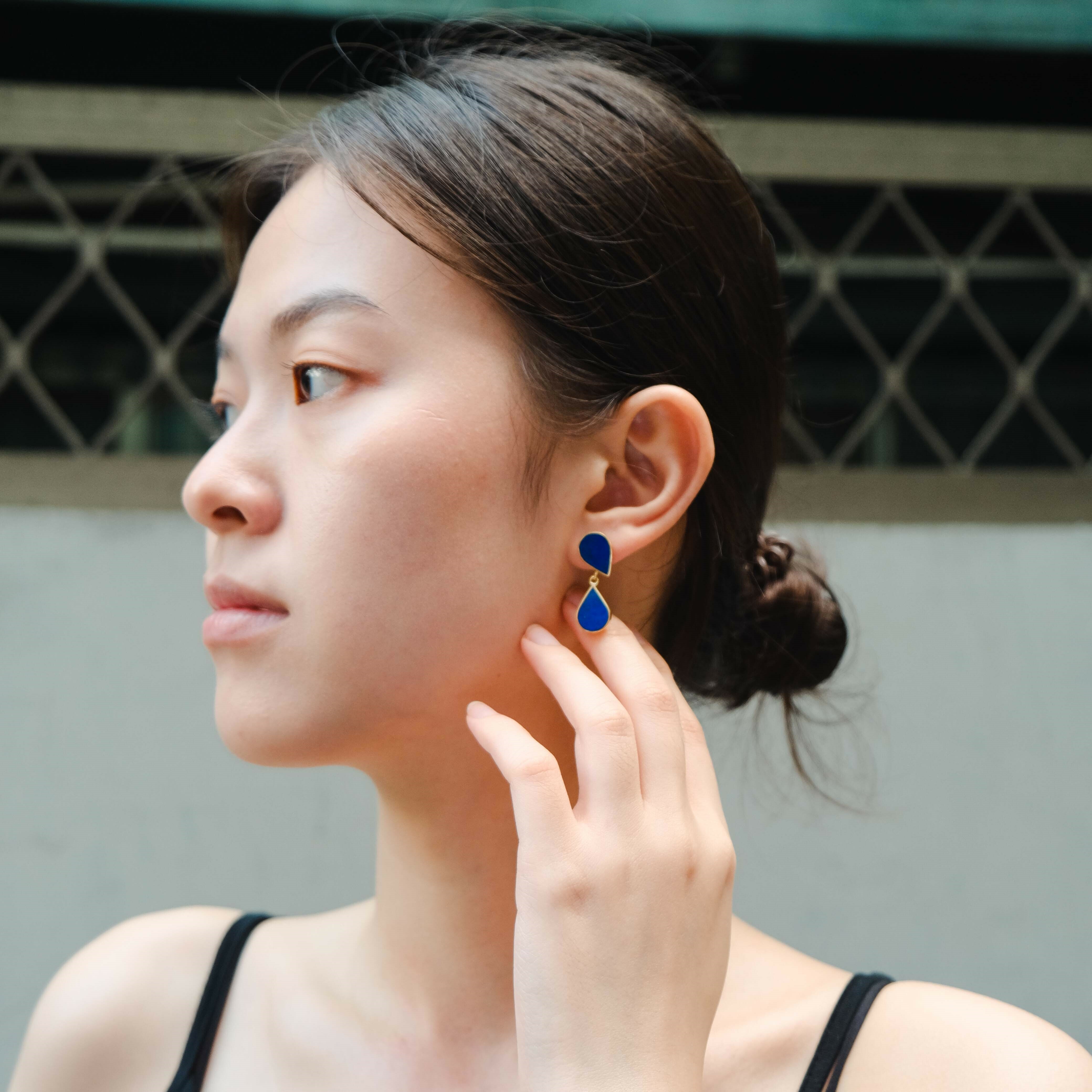 伊斯蘭金工｜Chasma 青金石耳環｜阿富汗