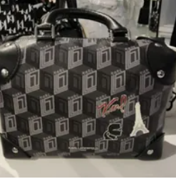 [S] KARL LAGERFELD LH2DJ3CA VALETTE MONOGRAM SATCHEL,BLACK LOGO, , 194775161841 (SKL708)