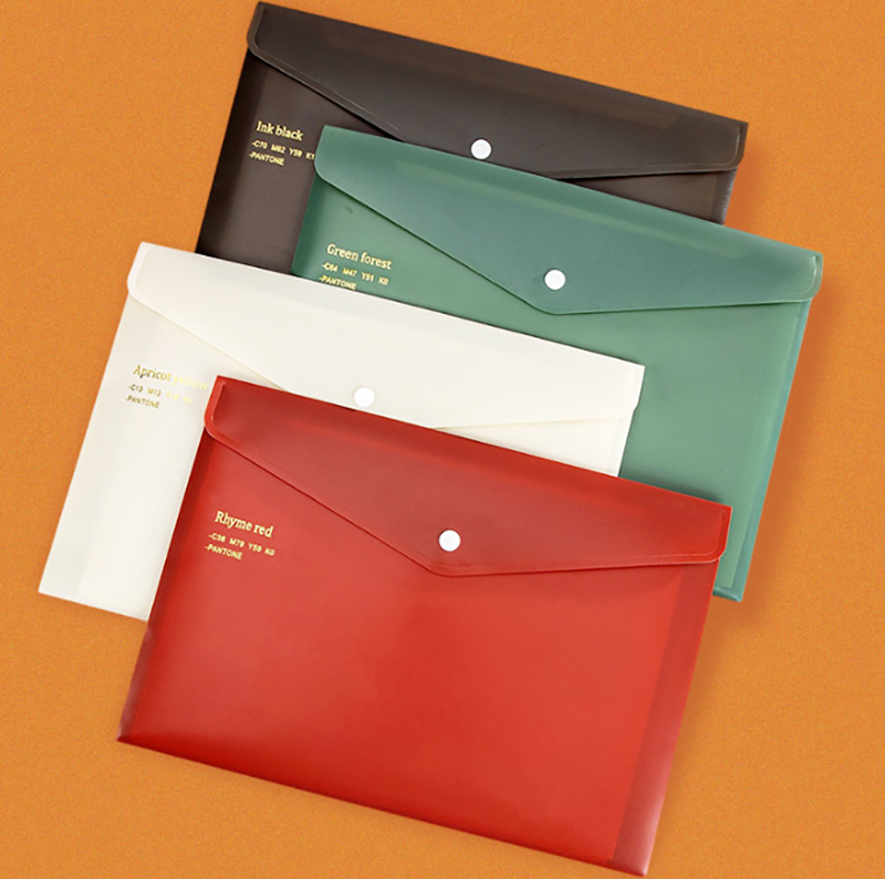 A4復古按扣文件袋 PP38