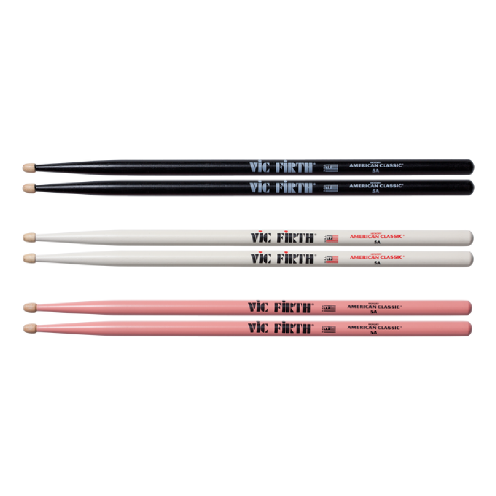 Vic Firth VIC FIRTH / 5AB、5AW、5AP 山胡桃木 鼓棒 (三色) — 三峽鼓 / 打擊｜YA! 玩音樂
