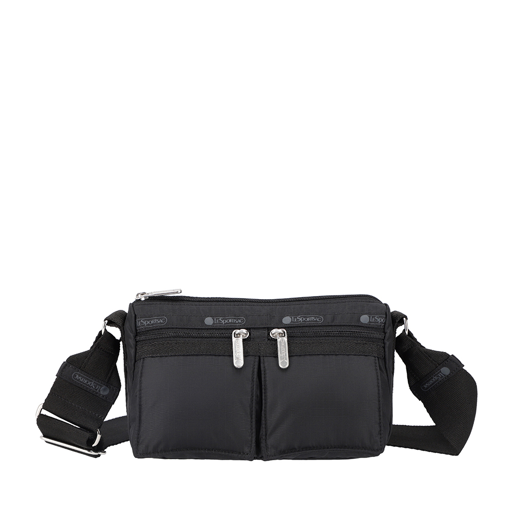 LeSportsac - E/W DOUBLE POCKET BAG 雙口袋肩背包 - 永恆黑
