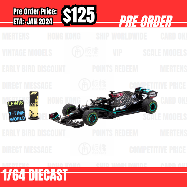 PO-$125 * Tarmac * 1:64 Mercedes-AMG F1 W11 EQ Performance Turkish Grand Prix 2020 Winner World Champion 2020 Lewis Hamilton  [10/08]