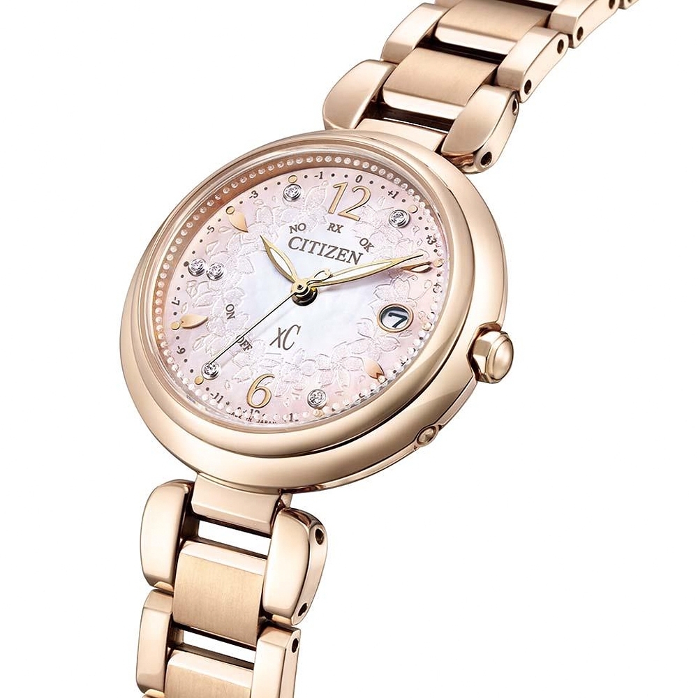 星辰錶CITIZEN XC Sakura pink 限量鈦金屬光動能電波腕錶29mm ES9467-62W