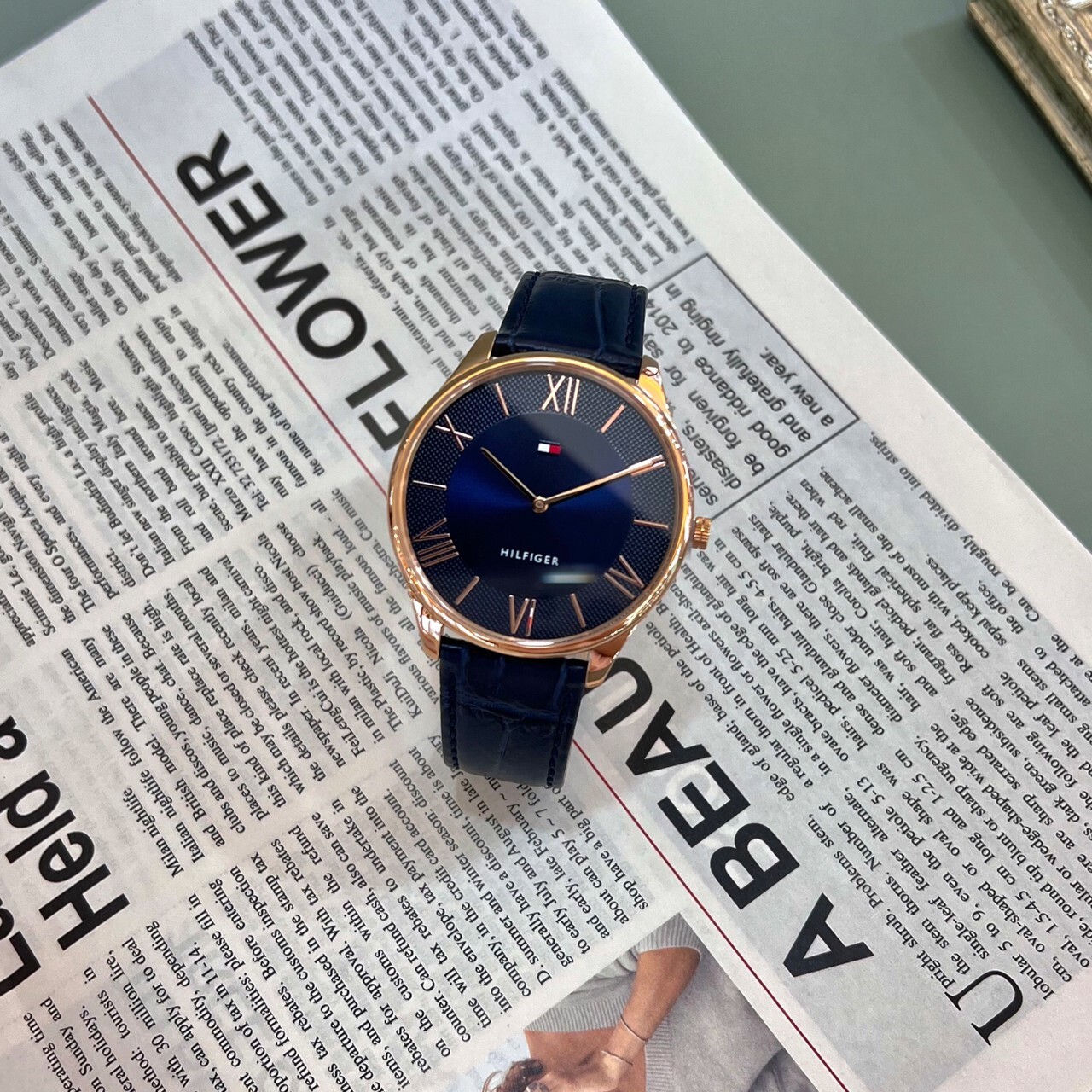 【Tommy Hilfiger】極簡羅馬刻度知性款男錶1710517 43mm 現代鐘錶