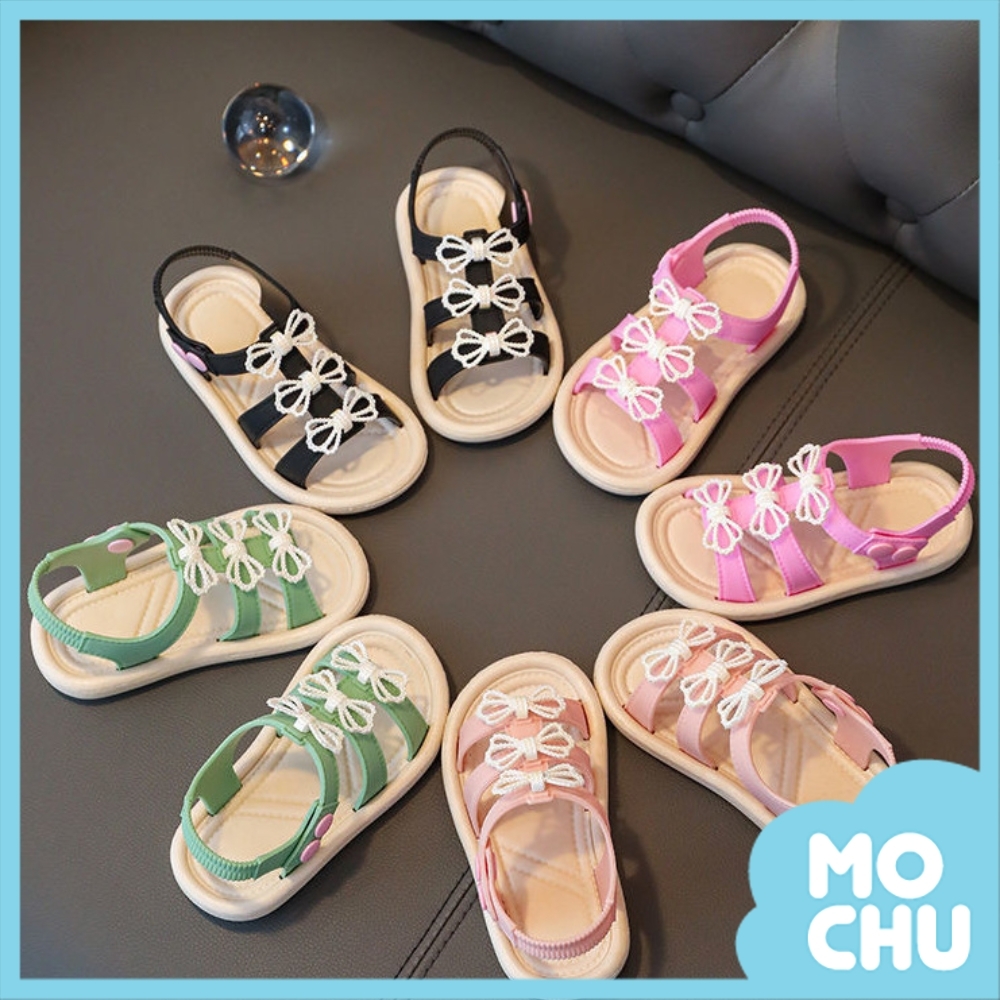 閃亮亮蝴蝶結兒童涼鞋(四色)