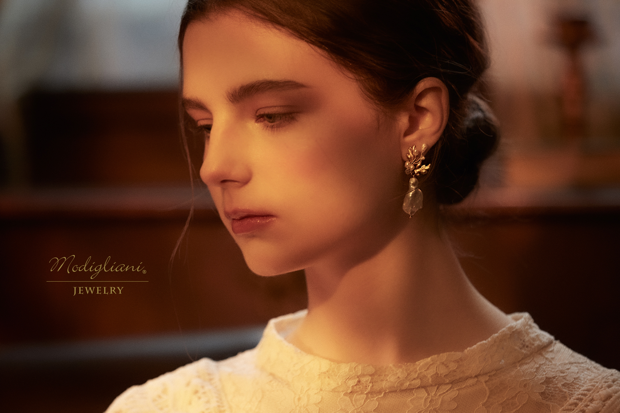 黃銅飾品, 耳環, 飾品, 黃銅, 耳環,天然珍珠,施華洛世奇水晶,花草,氣質