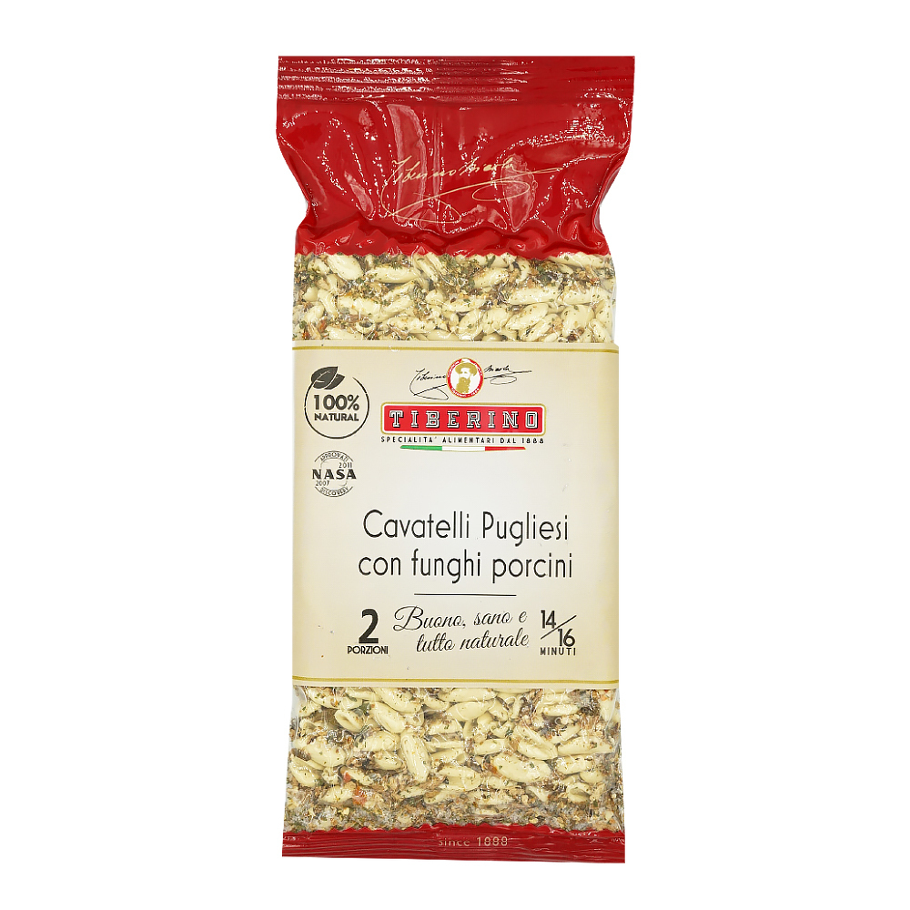【Tiberino】義大利牛肝菌貓耳朵形義大利麵1包(200克)/真空料理包/人氣款/送上Nasa太空站的料理