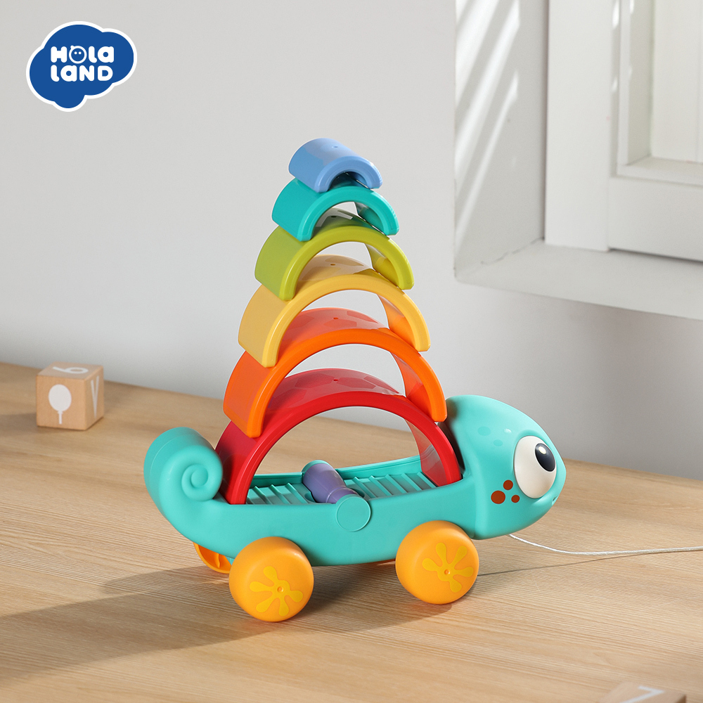 HolaLand歡樂島  彩虹積木變色龍 (匯樂玩具)