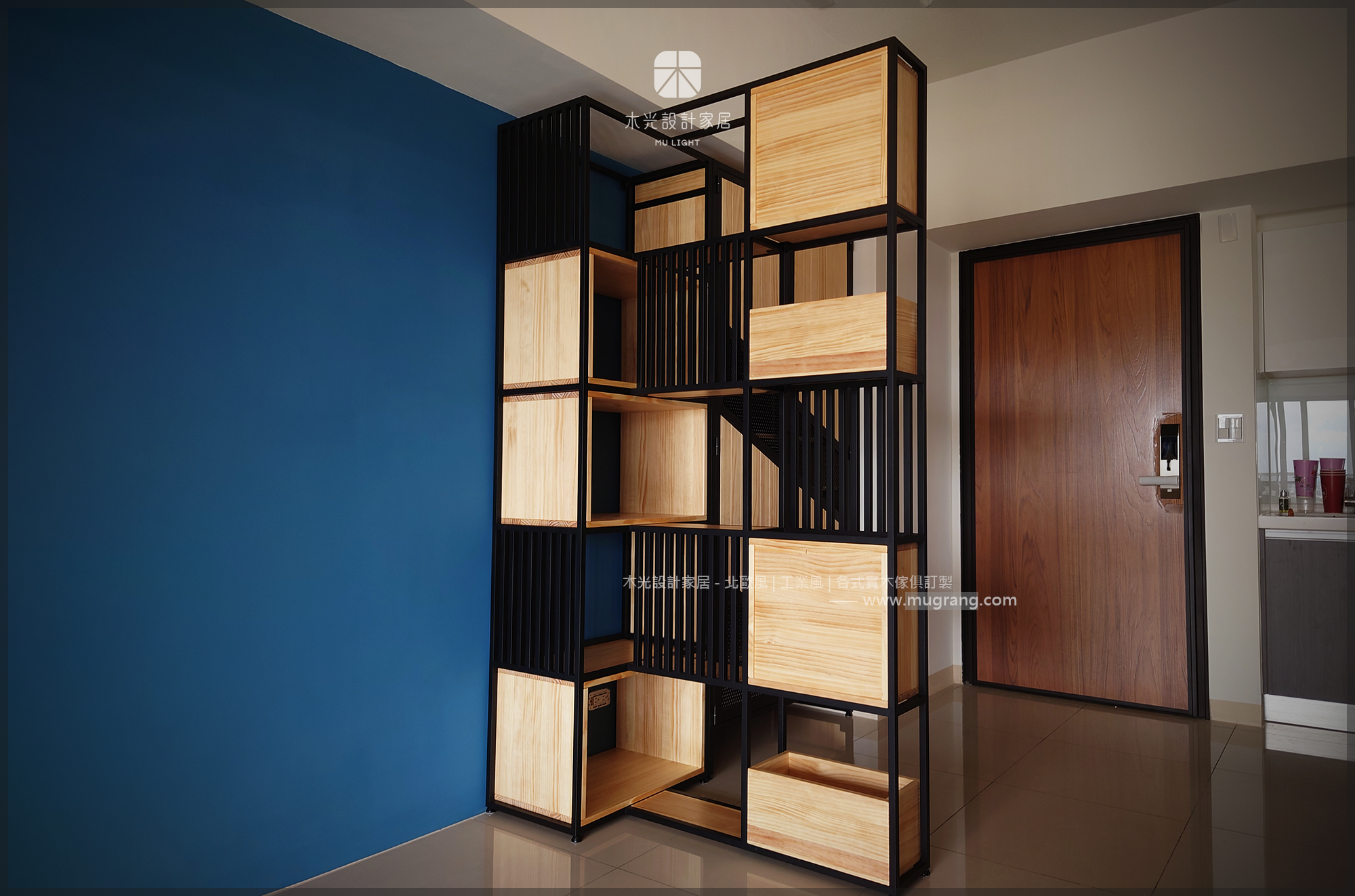 台灣製-方格造型格柵展示櫃架|可訂製