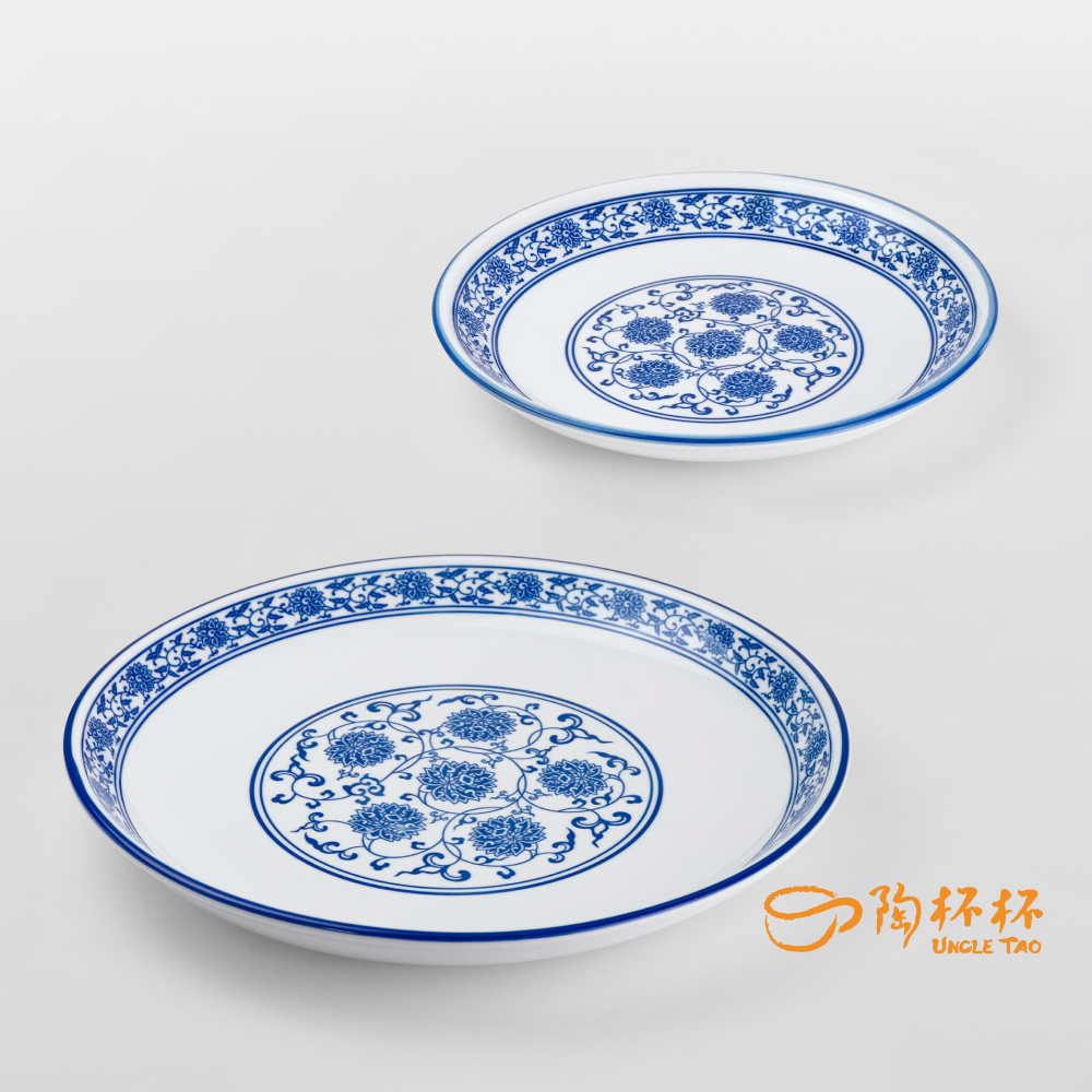 青花瓷 深盤 22/25.5/30.5/35.5cm AS03-26-36【陶杯杯瓷器】