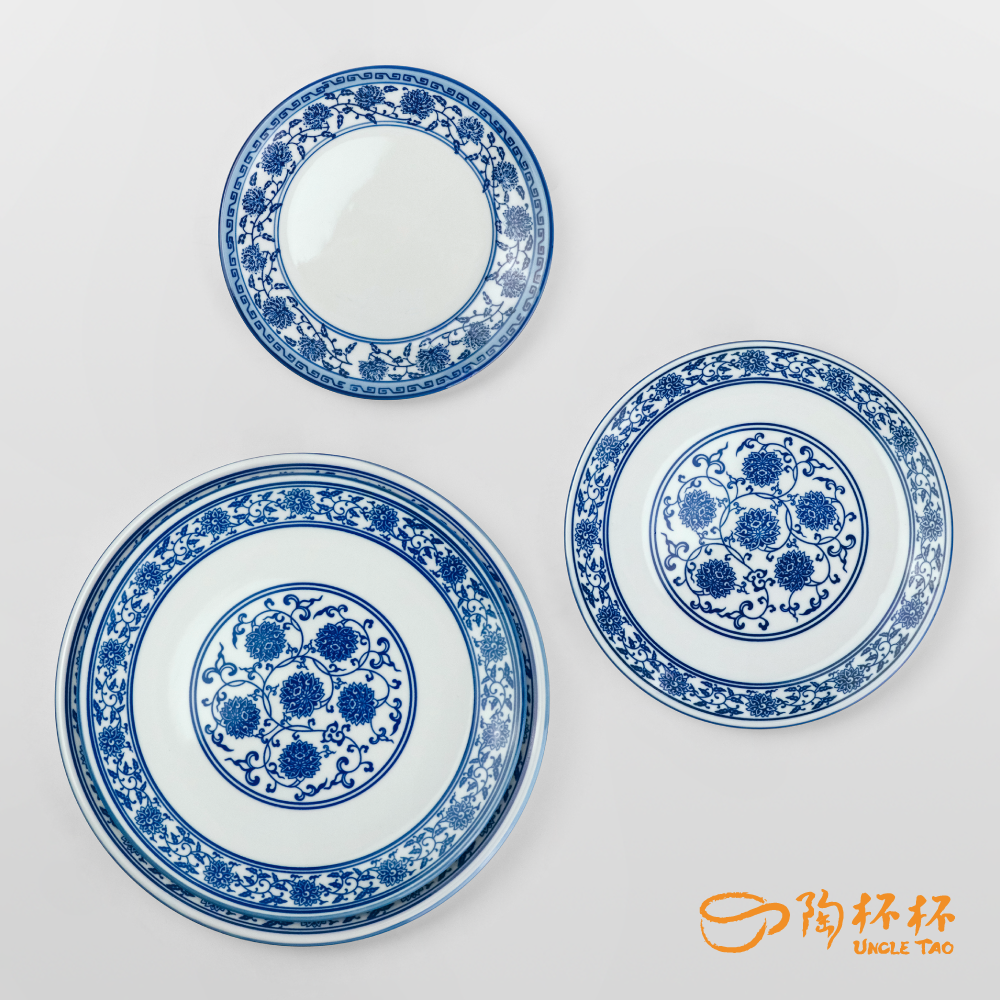 青花瓷 淺盤 18/20.7/23.3/26cm AS03-26-07【陶杯杯瓷器】
