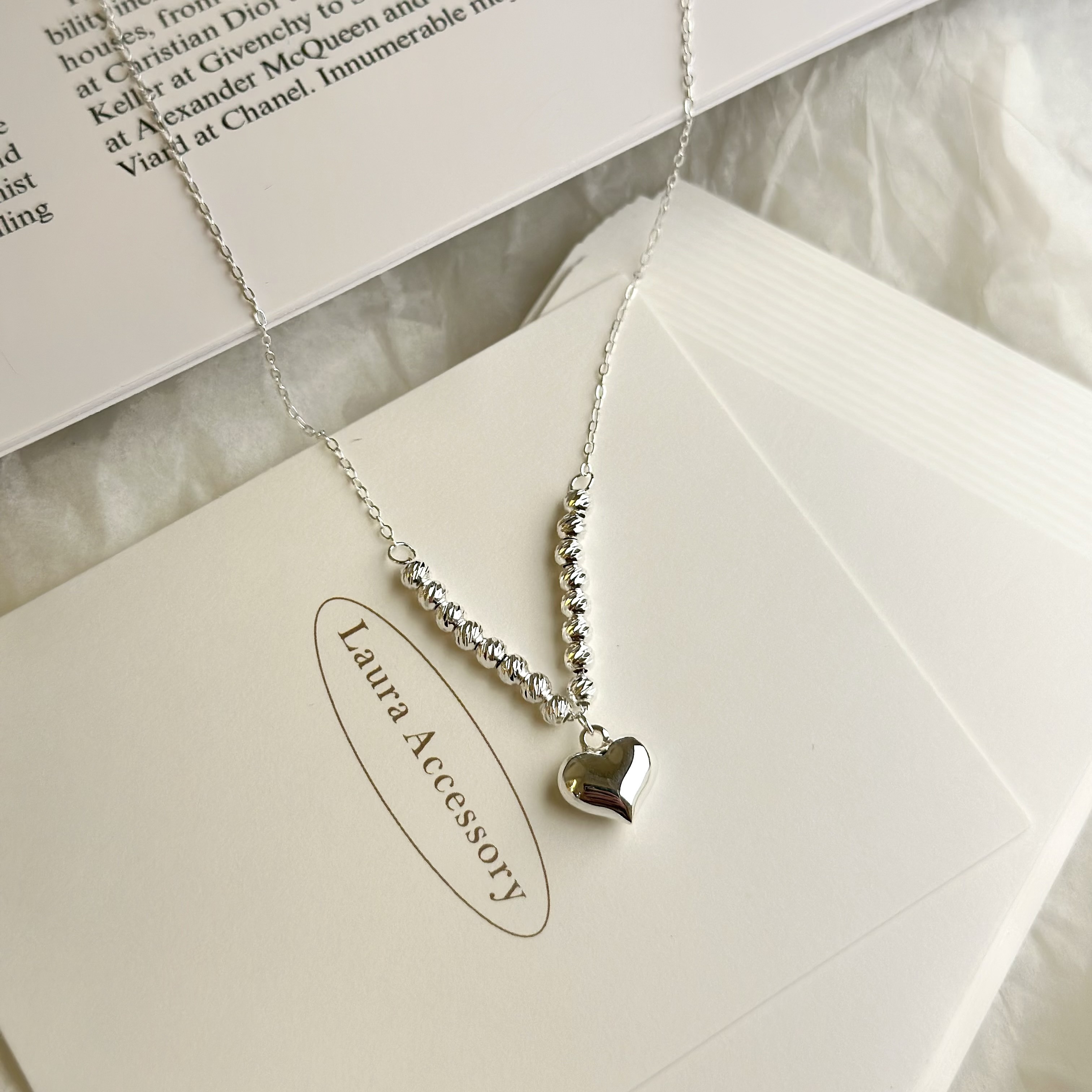 私心．愛心切割小球純銀鎖骨鏈