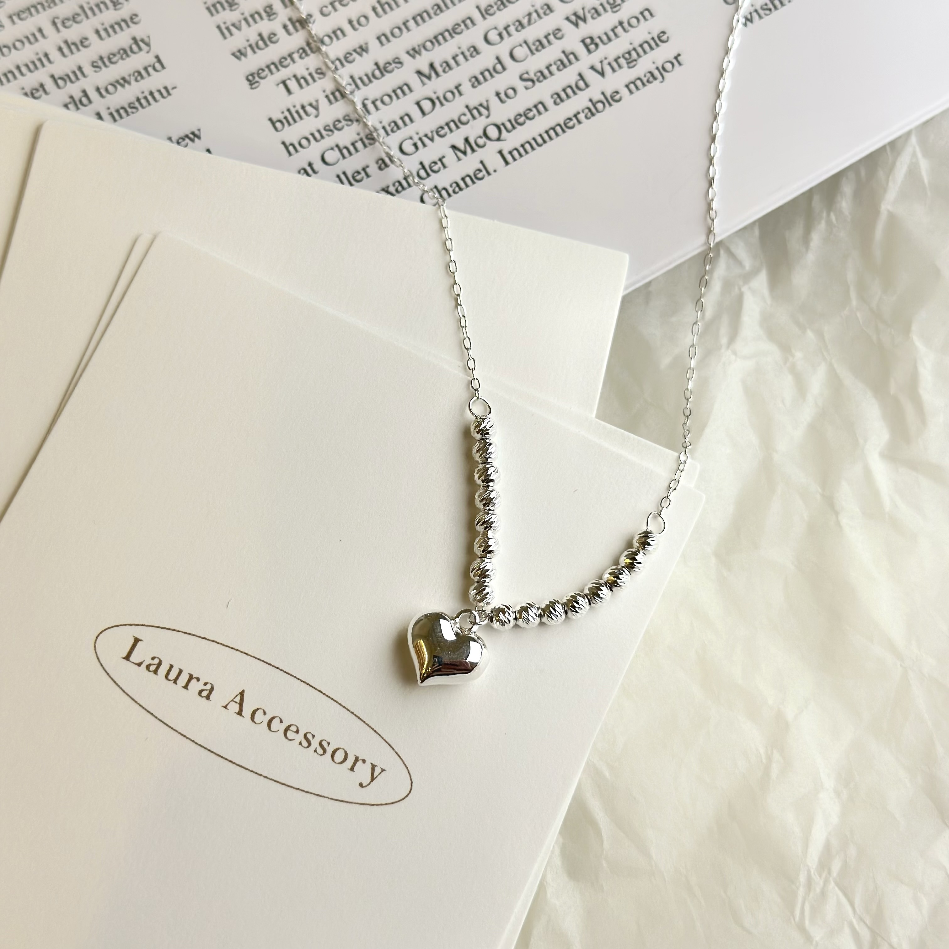 私心．愛心切割小球純銀鎖骨鏈