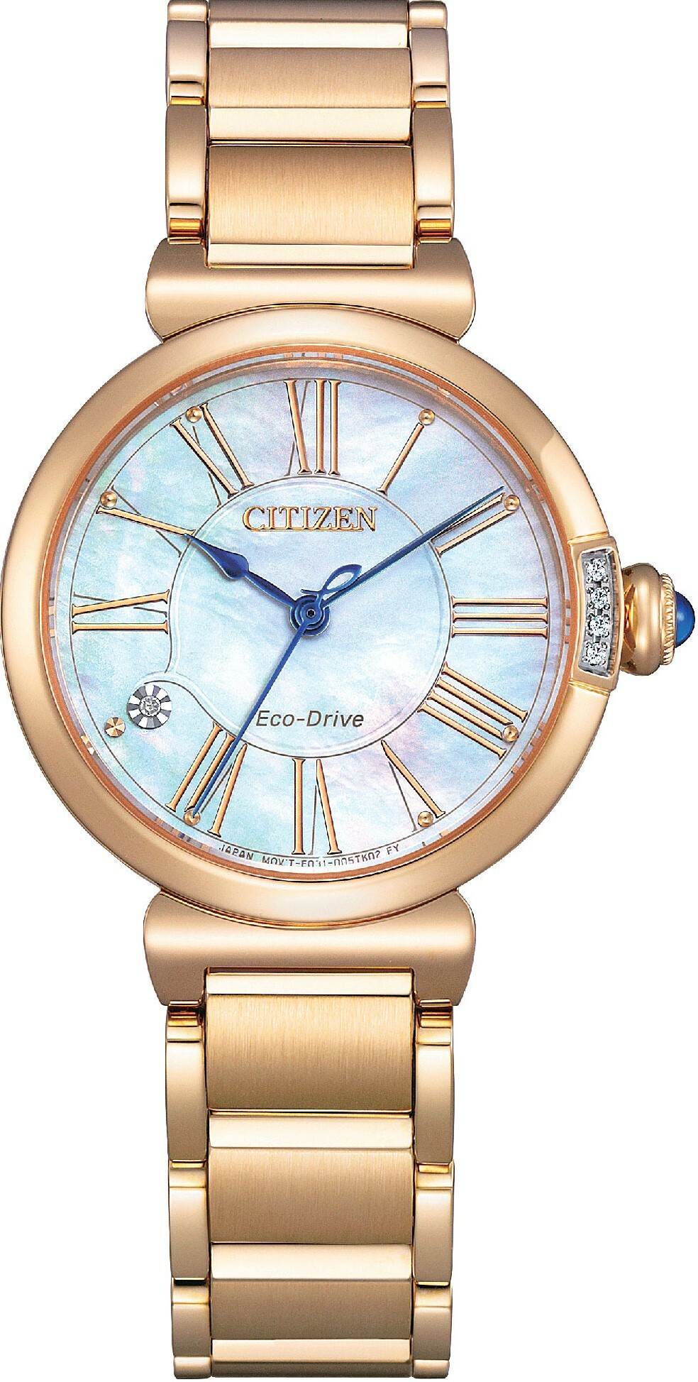 萬年鐘錶 - Citizen 星辰錶   L系列 幸福鈴蘭光動能女錶  EM1063-89D  錶徑 29.5MM