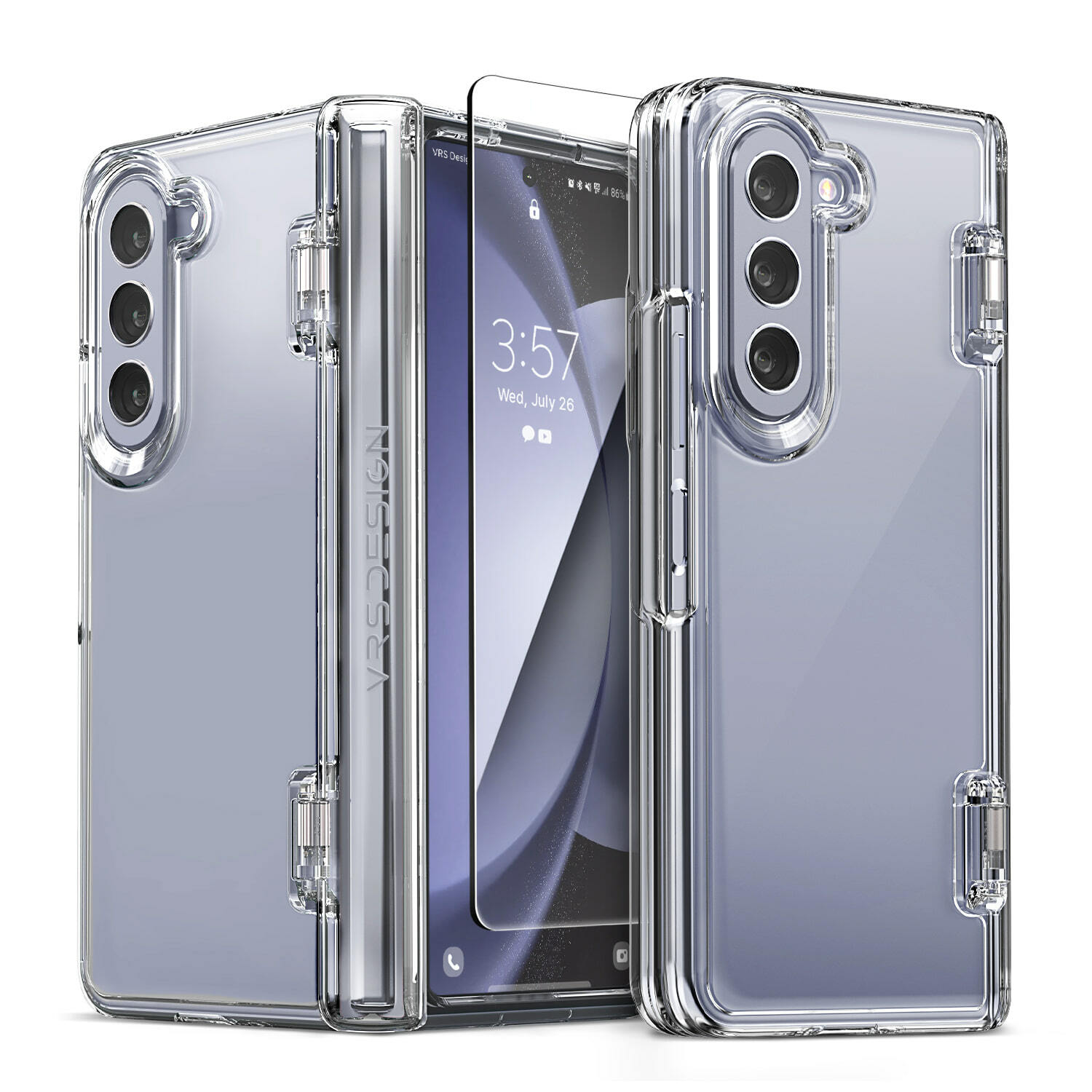 【Fold 5 部分現貨】[筆槽/普通 鉸鏈蓋] VRS Design - Simpli Fit - Galaxy Z Fold 5 Case 貼身透明鉸鏈保護手機殼