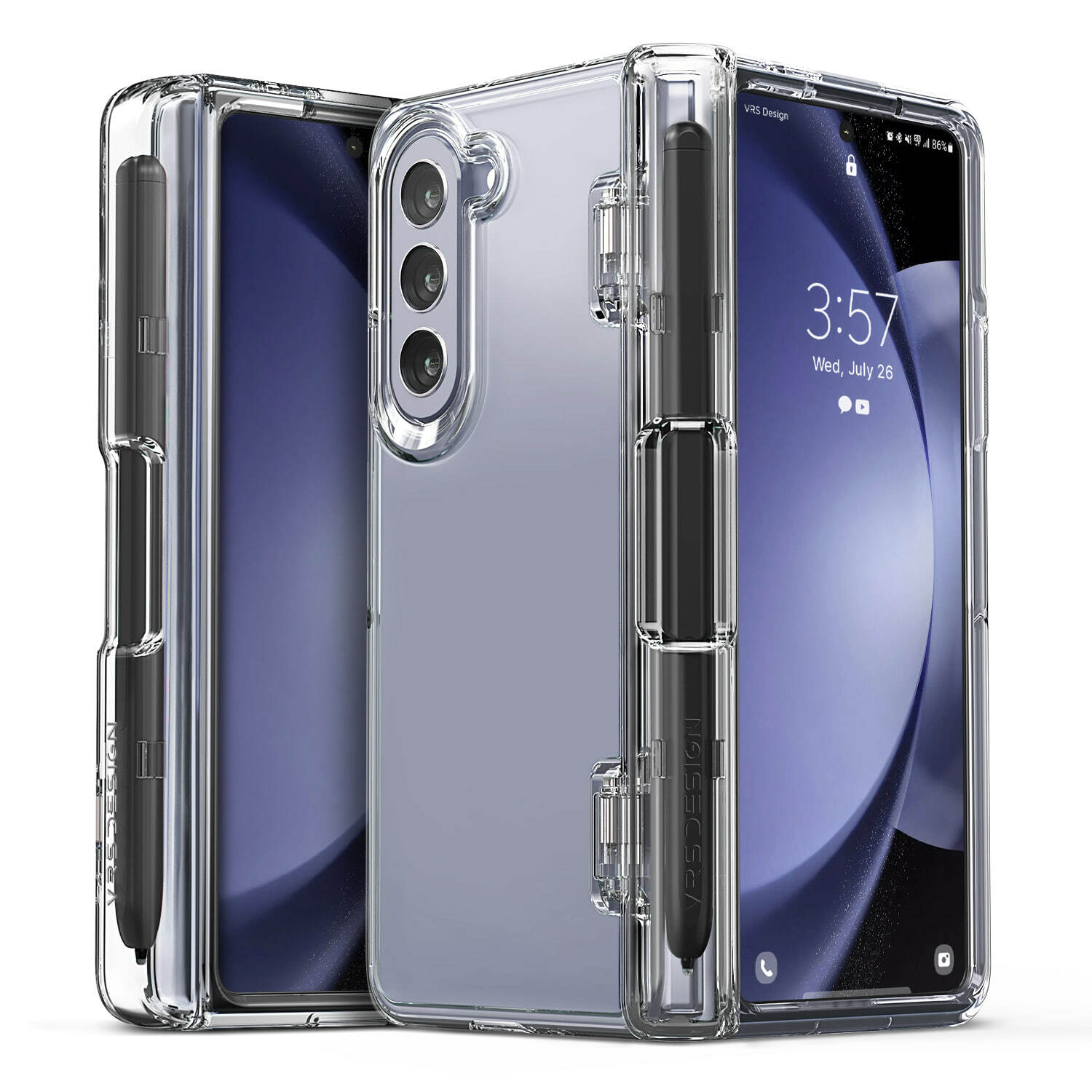 【Fold 5 部分現貨】[筆槽/普通 鉸鏈蓋] VRS Design - Simpli Fit - Galaxy Z Fold 5 Case 貼身透明鉸鏈保護手機殼